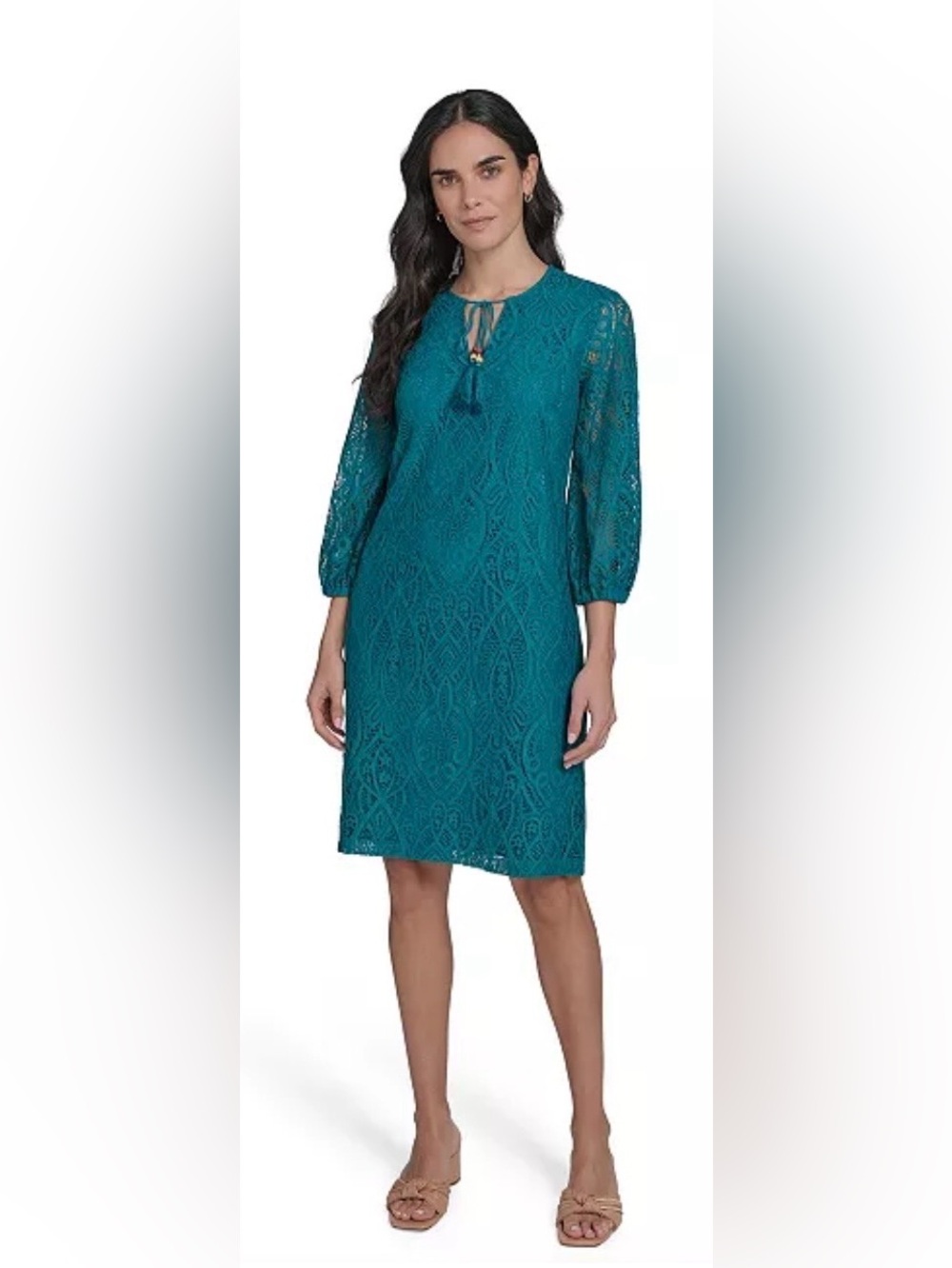 NWT Jessica Howard V-Neck Lace Shift Dress Size 8P
